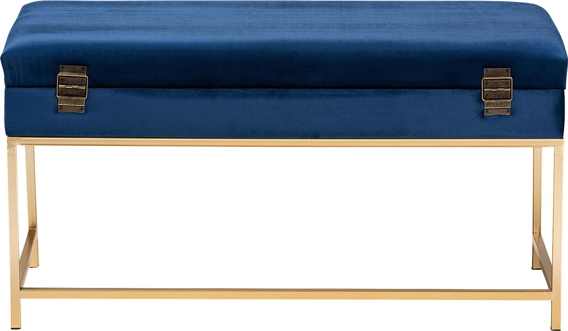 Wiltz Blue Storage Ottoman - Image 5