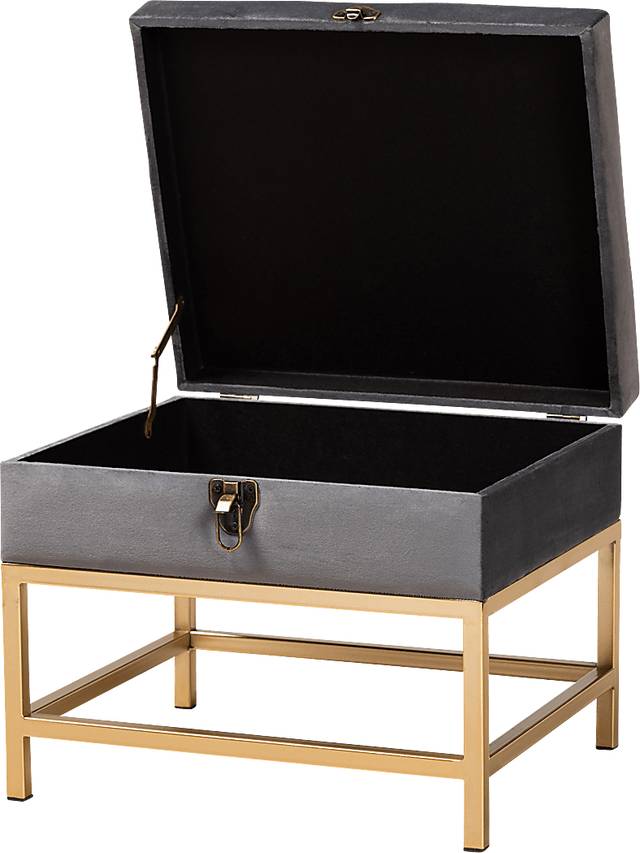 Wiltz Gray Storage Accent Ottoman - Thumbnail - Image 2