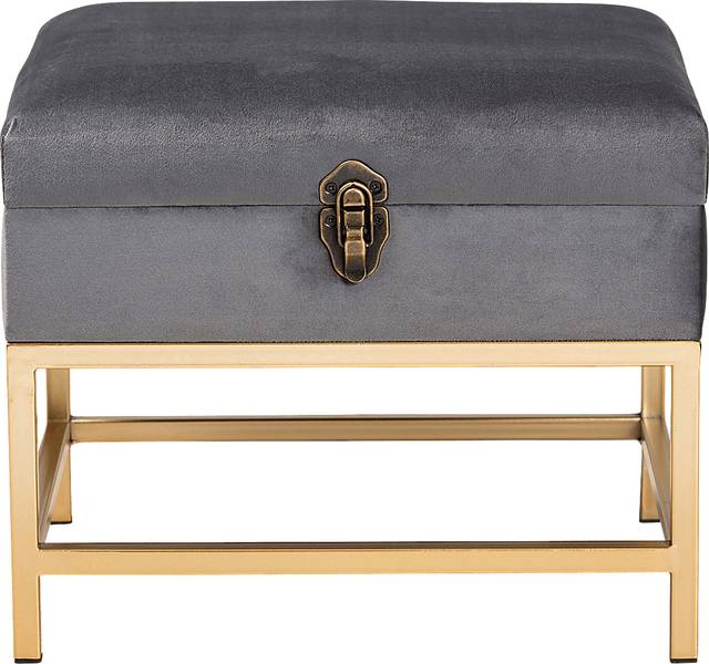 Wiltz Gray Storage Accent Ottoman - Thumbnail - Image 3