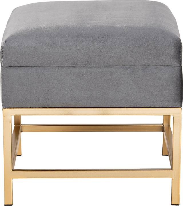 Wiltz Gray Storage Accent Ottoman - Thumbnail - Image 4