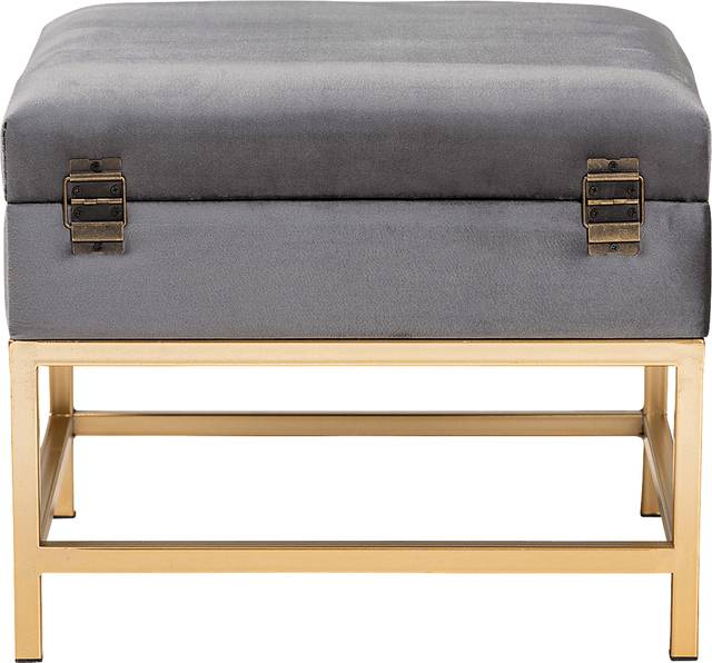Wiltz Gray Storage Accent Ottoman - Thumbnail - Image 5