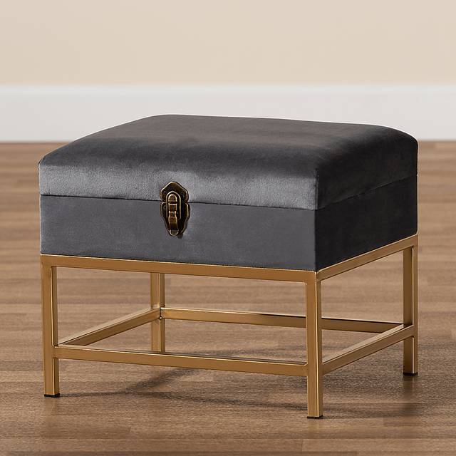Wiltz Gray Storage Accent Ottoman - Thumbnail - Image 9