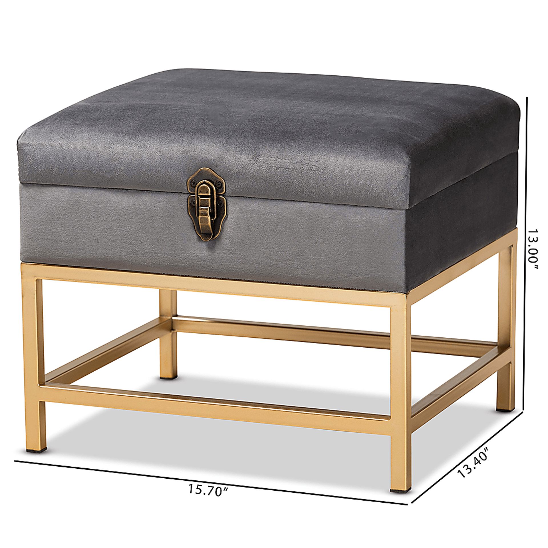 Wiltz Gray Storage Accent Ottoman - Image 10