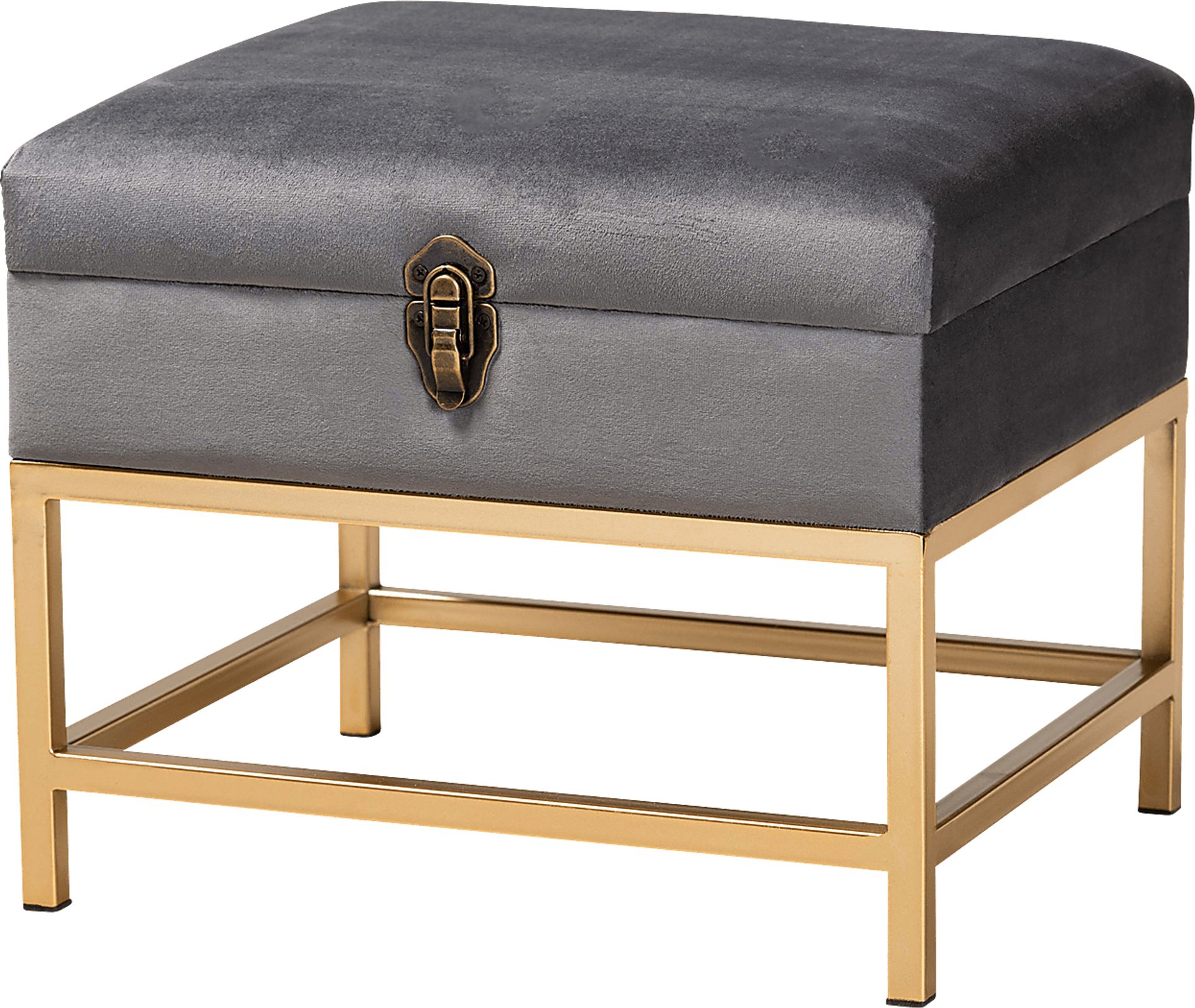 Wiltz Gray Storage Accent Ottoman - Image 1