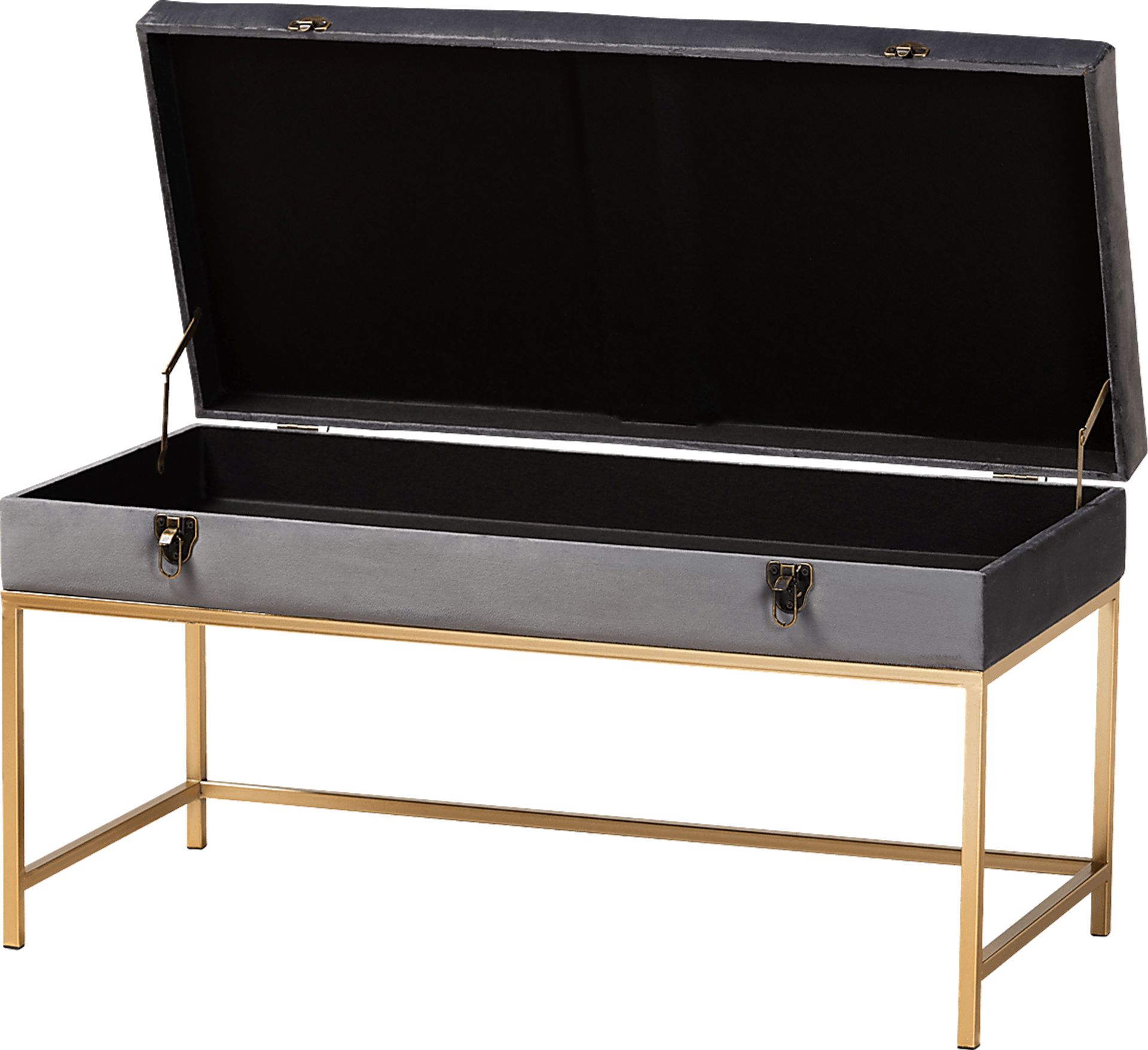 Wiltz Gray Storage Ottoman - Image 2