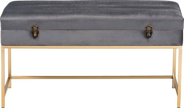 Wiltz Gray Storage Ottoman - Thumbnail - Image 3