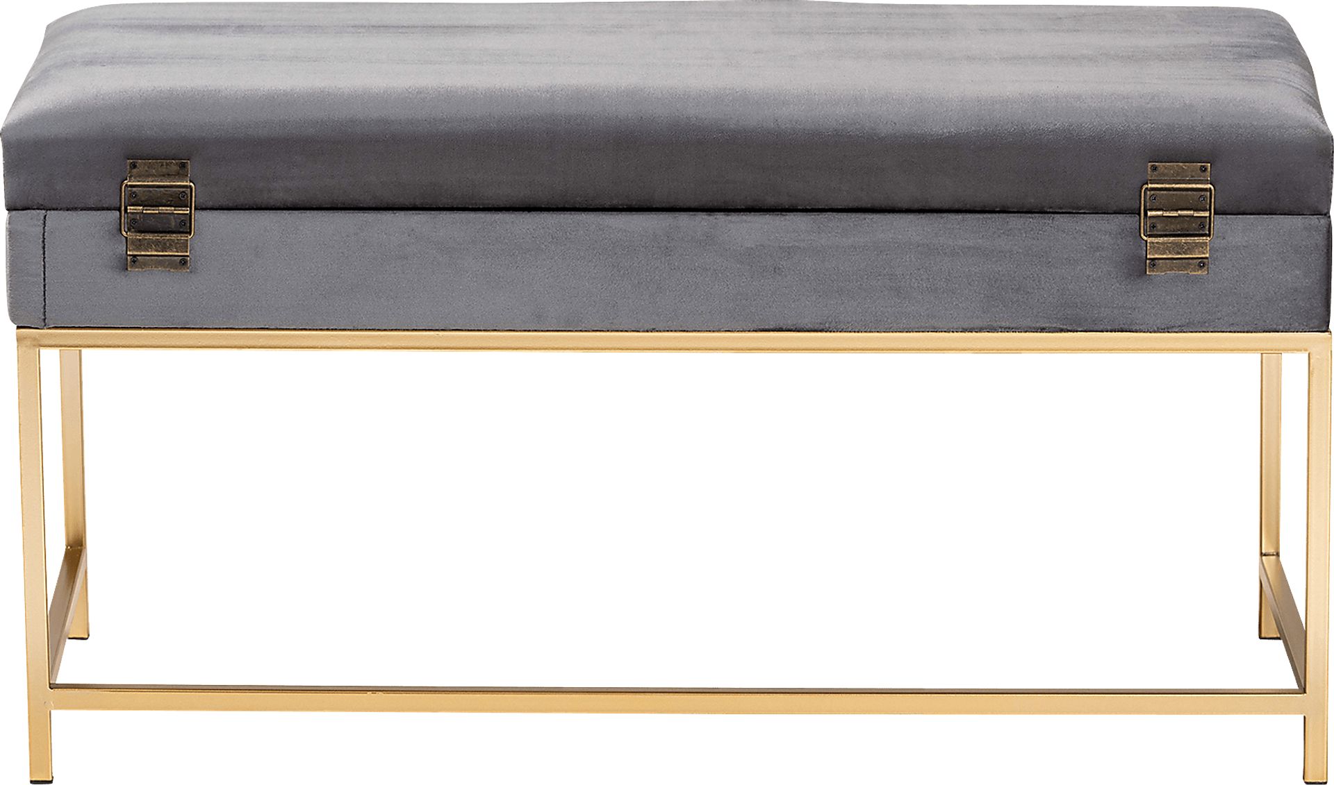 Wiltz Gray Storage Ottoman - Image 5