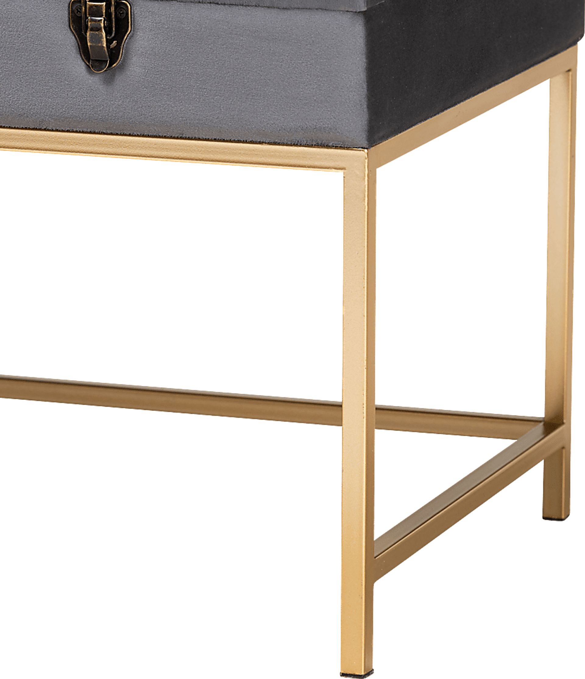 Wiltz Gray Storage Ottoman - Image 6