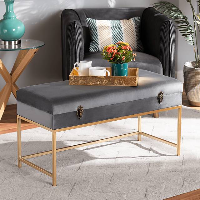 Wiltz Gray Storage Ottoman - Thumbnail - Image 7