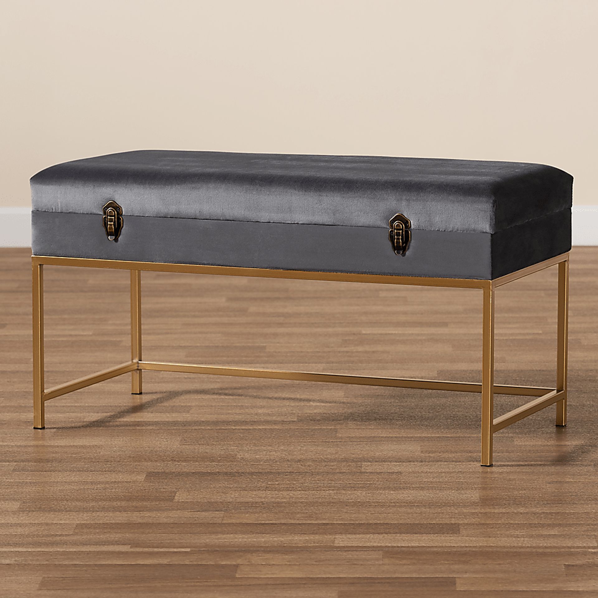 Wiltz Gray Storage Ottoman - Image 9