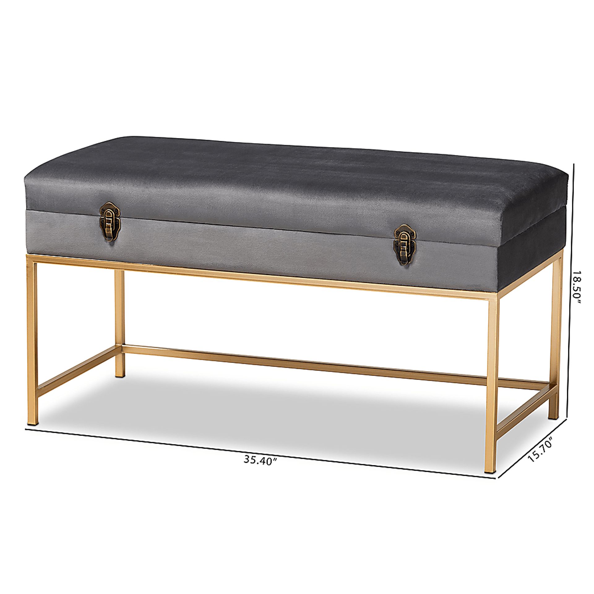 Wiltz Gray Storage Ottoman - Image 10