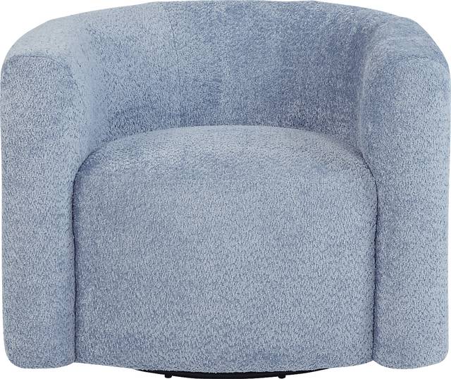 Wimbley Blue Swivel Accent Chair - Thumbnail - Image 2