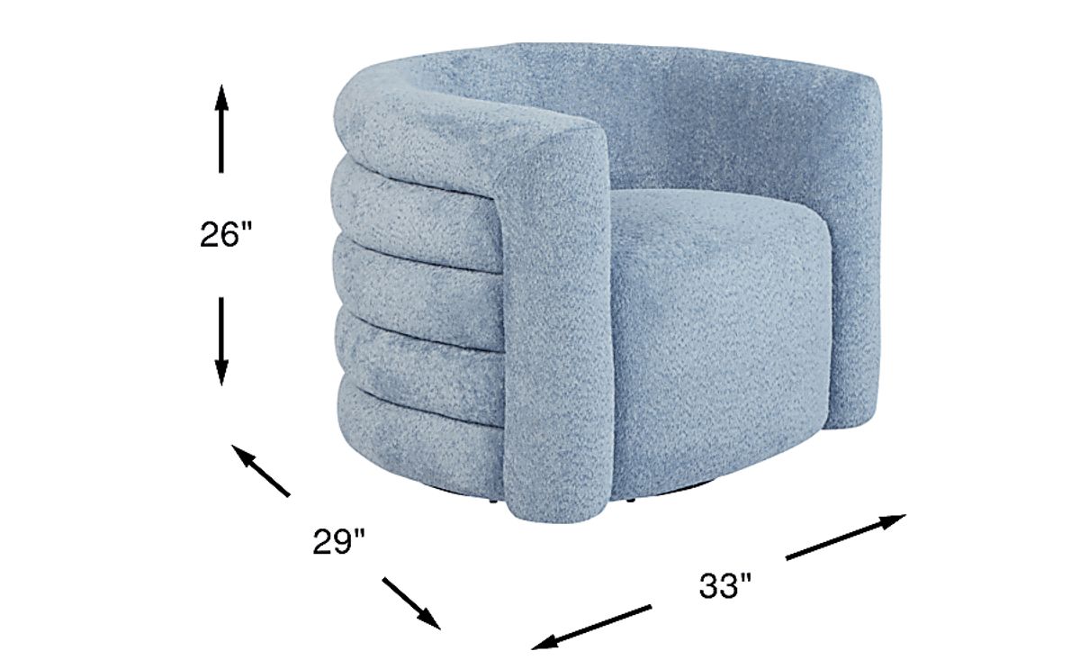 Wimbley Blue Boucle Swivel Accent Chair | Rooms to Go