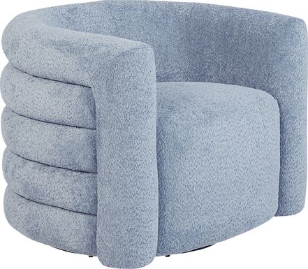 Wimbley Blue Swivel Accent Chair