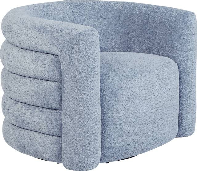 Wimbley Blue Swivel Accent Chair - Thumbnail - Image 1