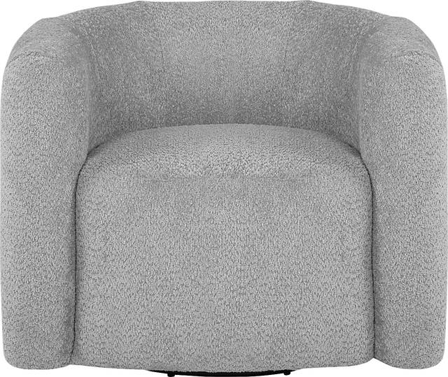 Wimbley Silver Swivel Accent Chair - Thumbnail - Image 2