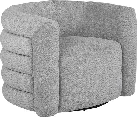 Wimbley Silver Swivel Accent Chair