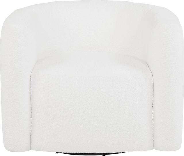 Wimbley White Swivel Accent Chair - Thumbnail - Image 2