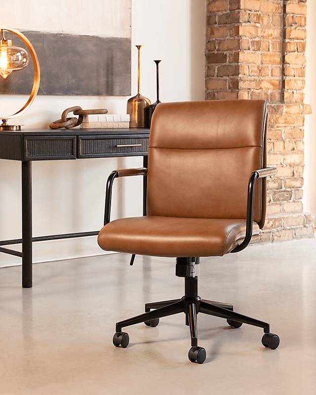 Wimbrel Cognac Office Chair - Thumbnail - Image 2