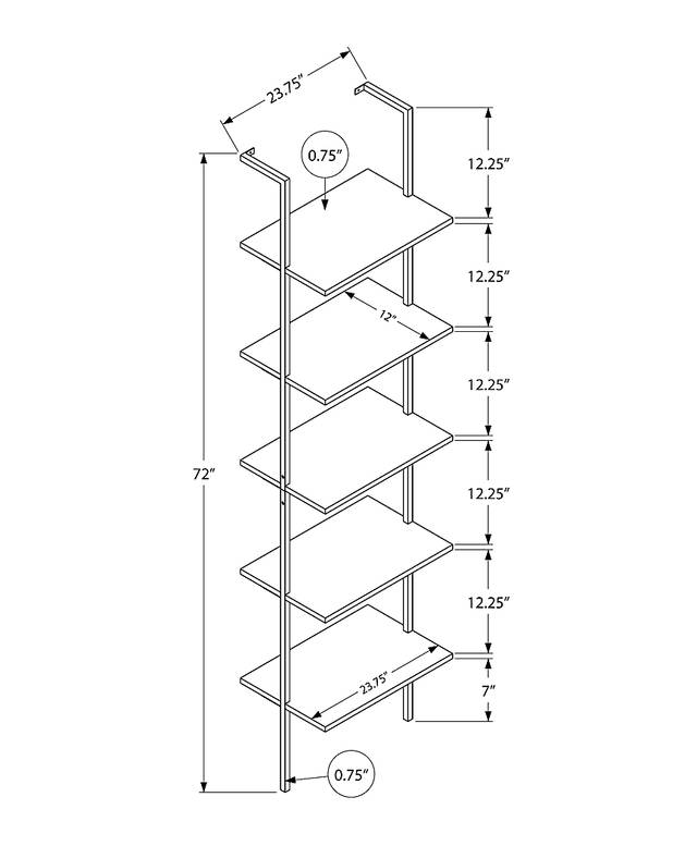 Winbrow Natural Bookcase - Thumbnail - Image 11