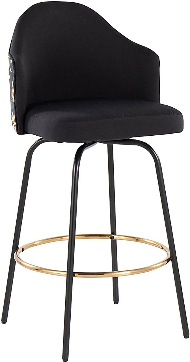 Winchelsea II Black Barstool, Set of 2 - Thumbnail - Image 2