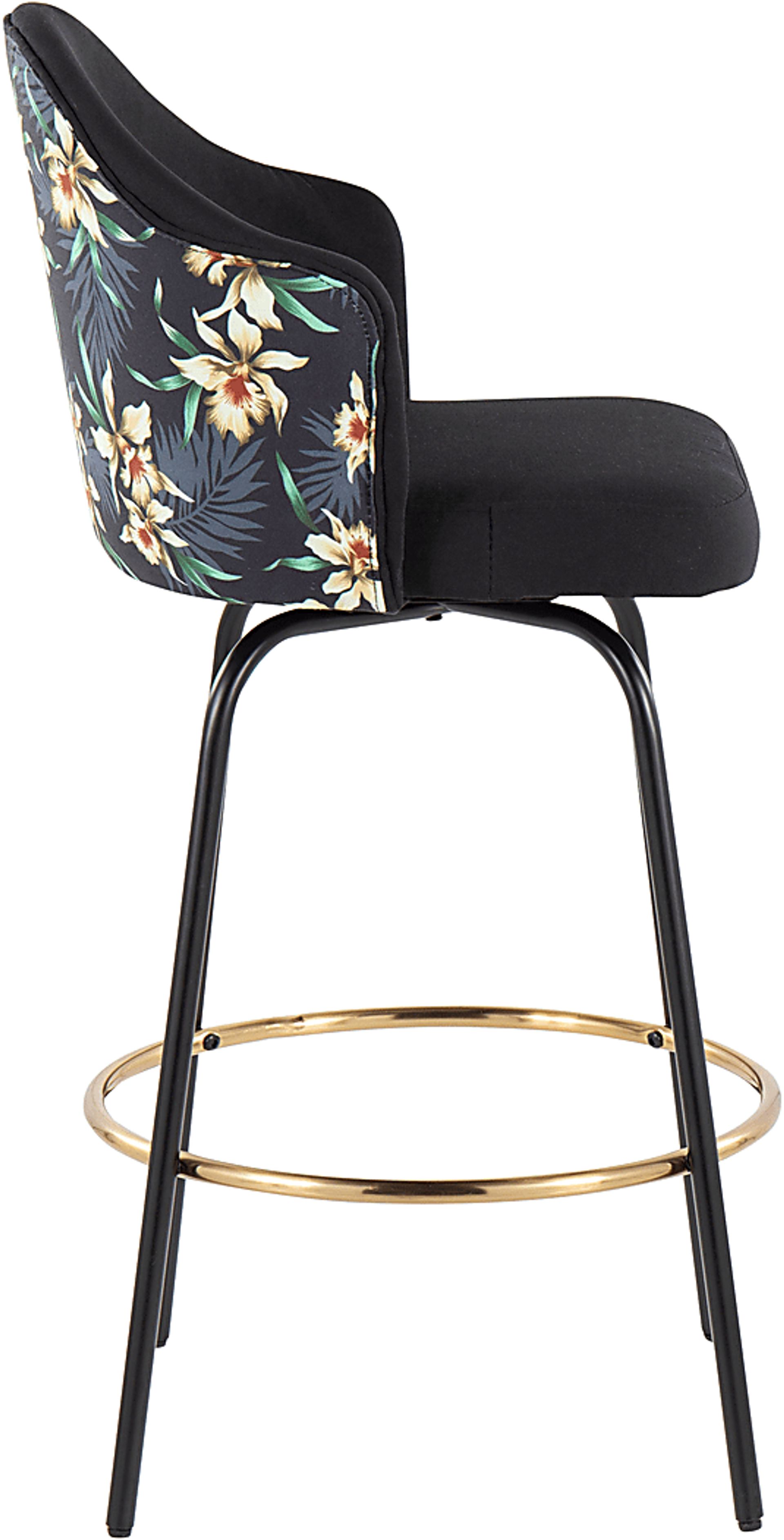 Winchelsea II Black Barstool, Set of 2 - Image 3