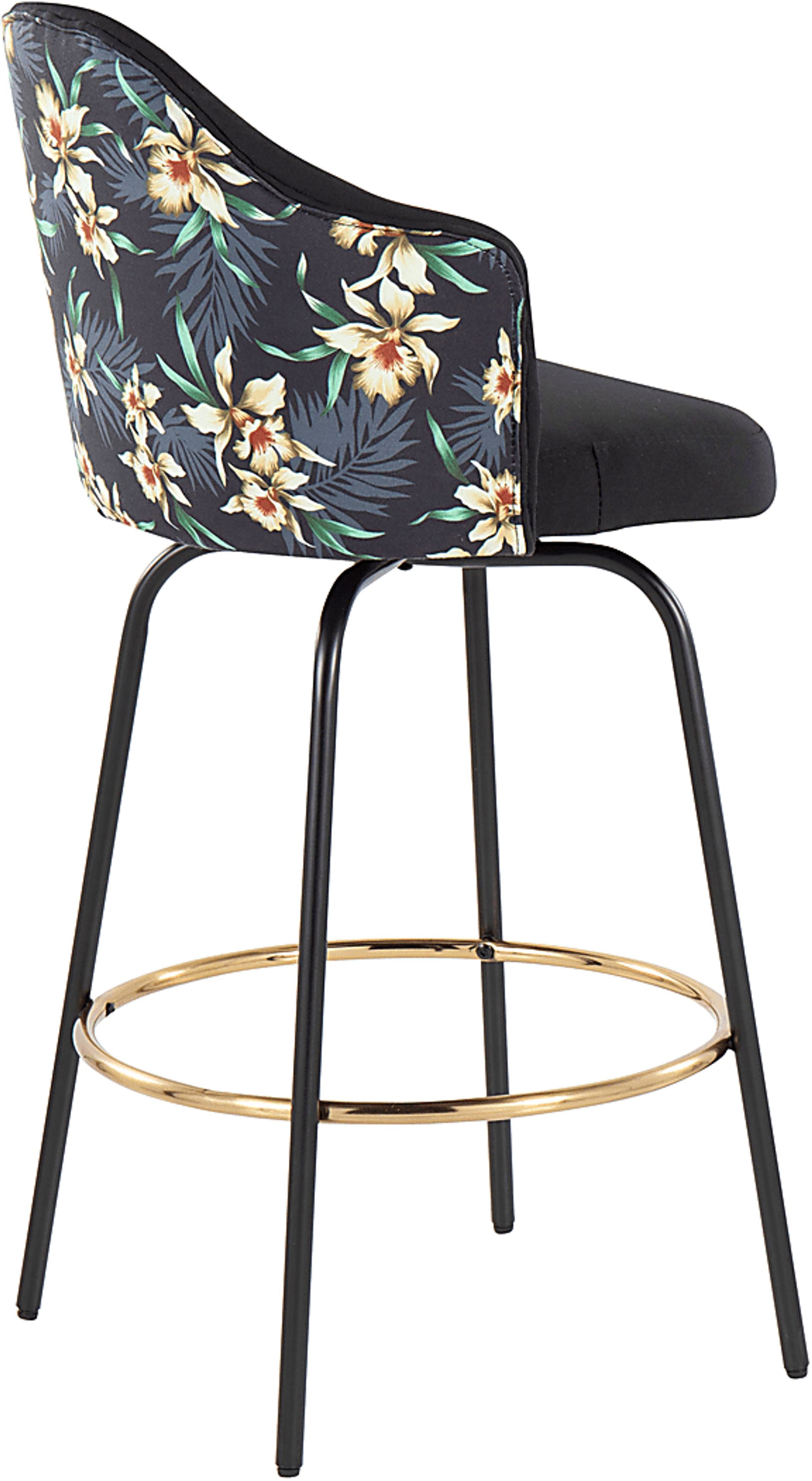 Winchelsea II Black Barstool, Set of 2 - Image 4