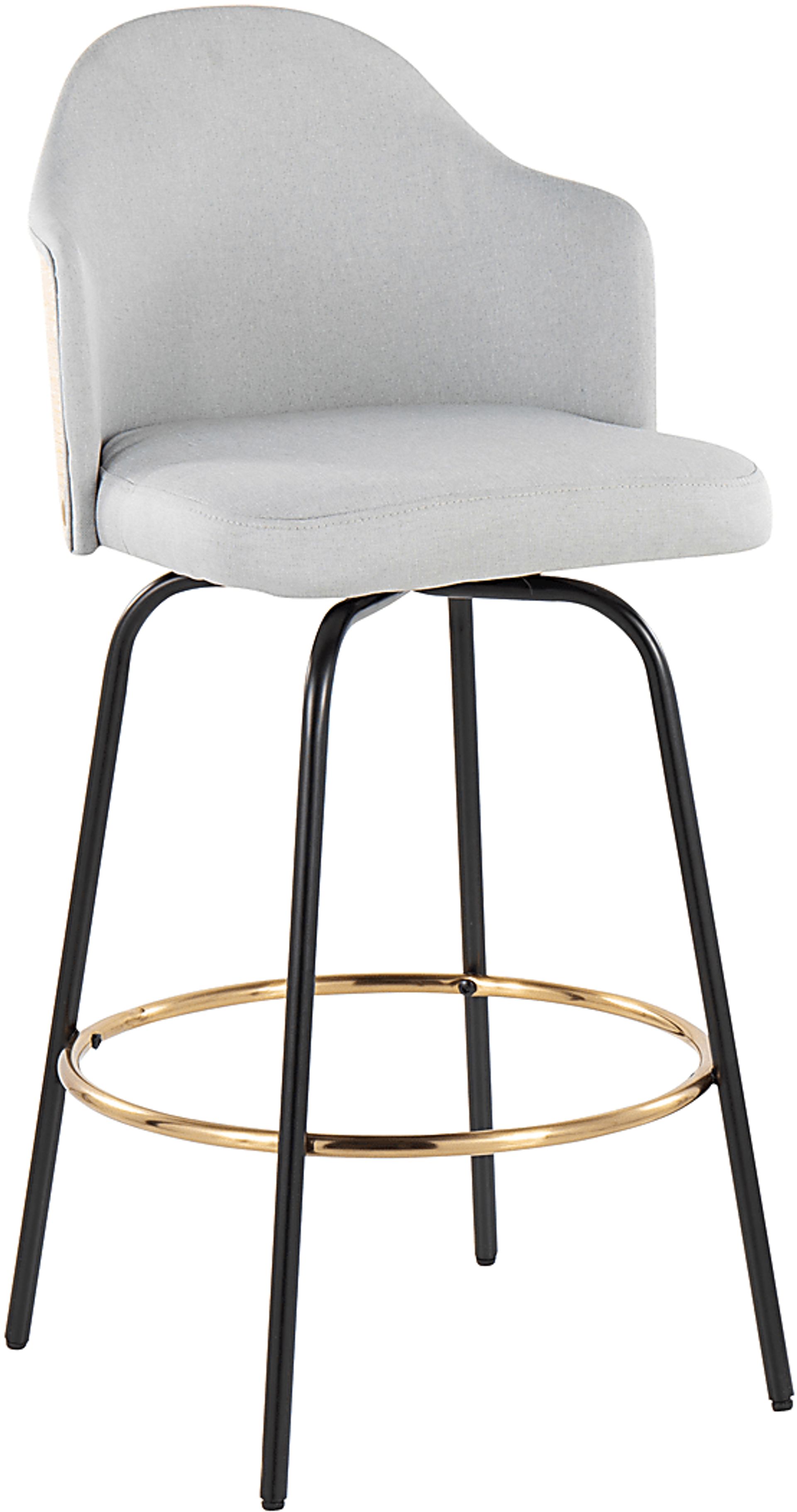 Winchelsea II Gray Barstool, Set of 2 - Image 2