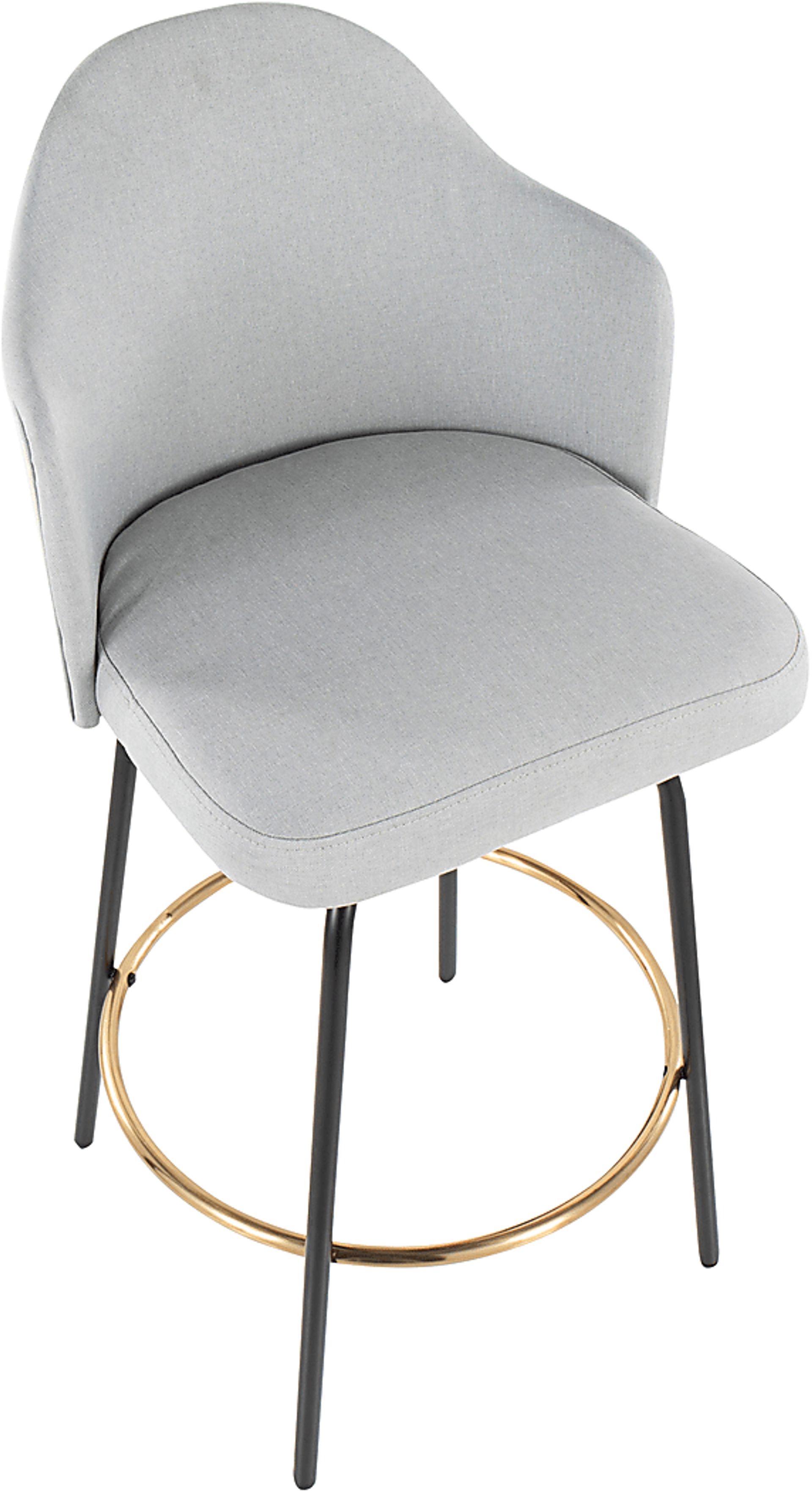 Winchelsea II Gray Barstool, Set of 2 - Image 7