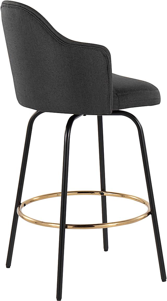 Winchelsea III Charcoal Barstool, Set of 2 - Thumbnail - Image 2