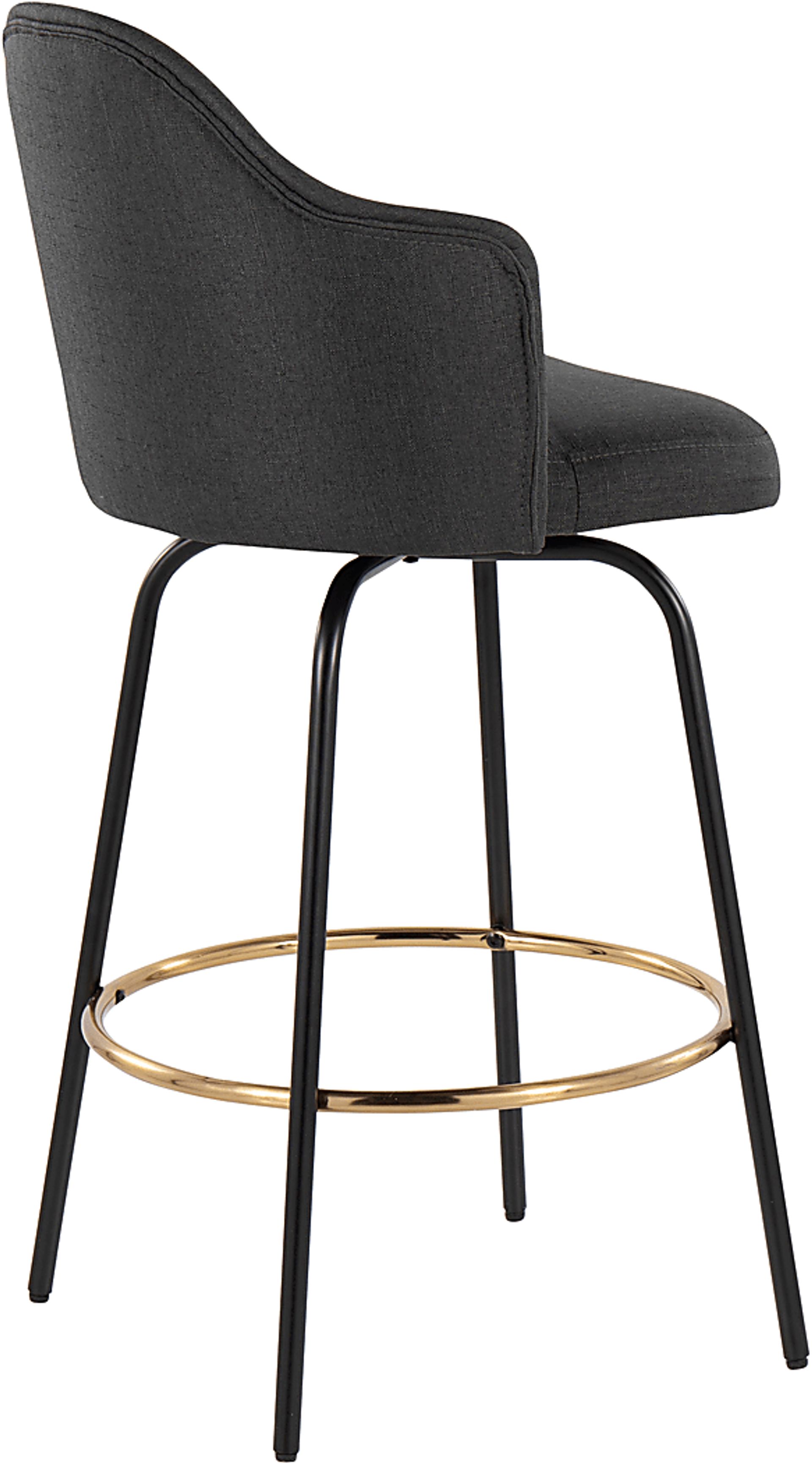 Winchelsea III Charcoal Barstool, Set of 2 - Image 2