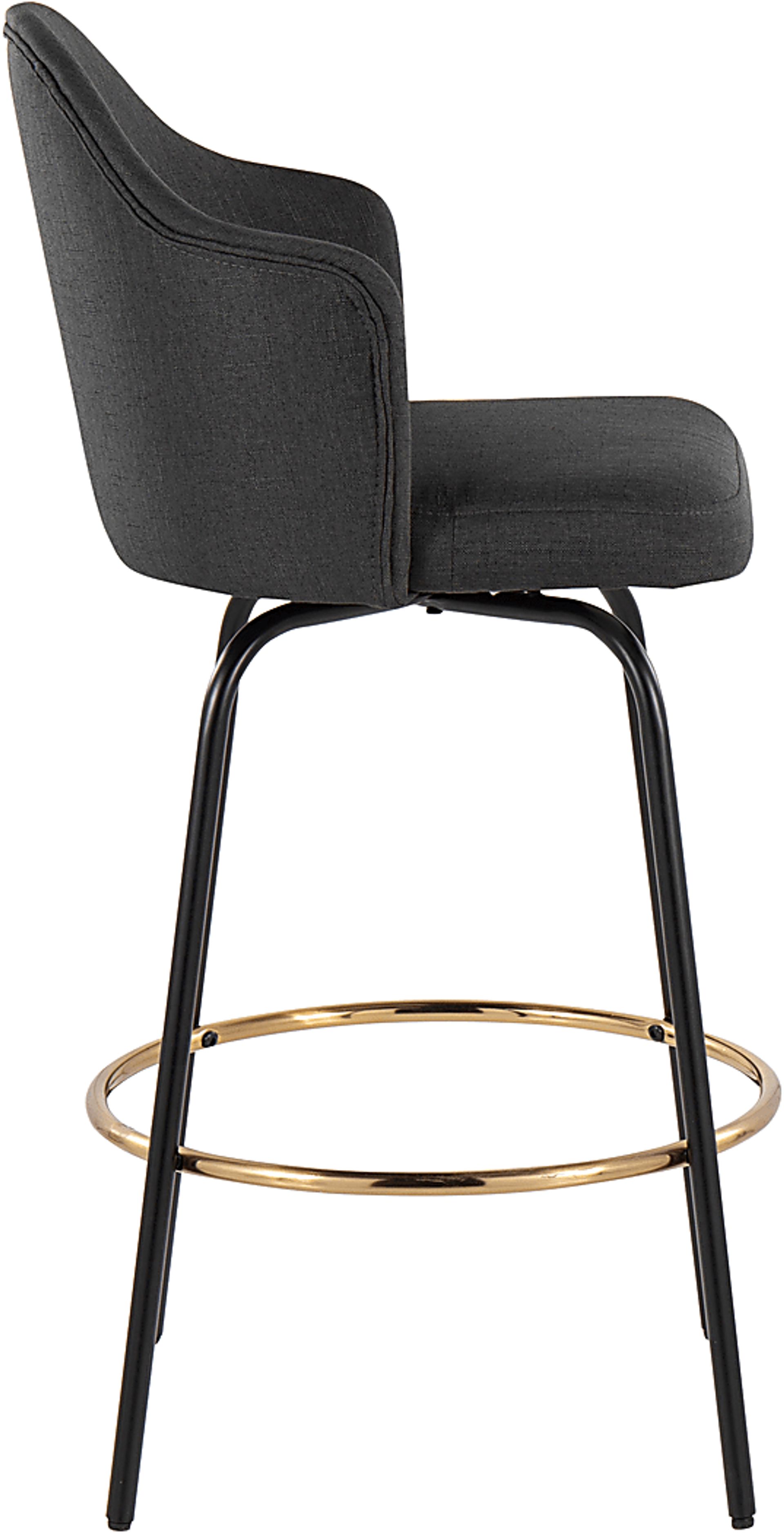 Winchelsea III Charcoal Barstool, Set of 2 - Image 6