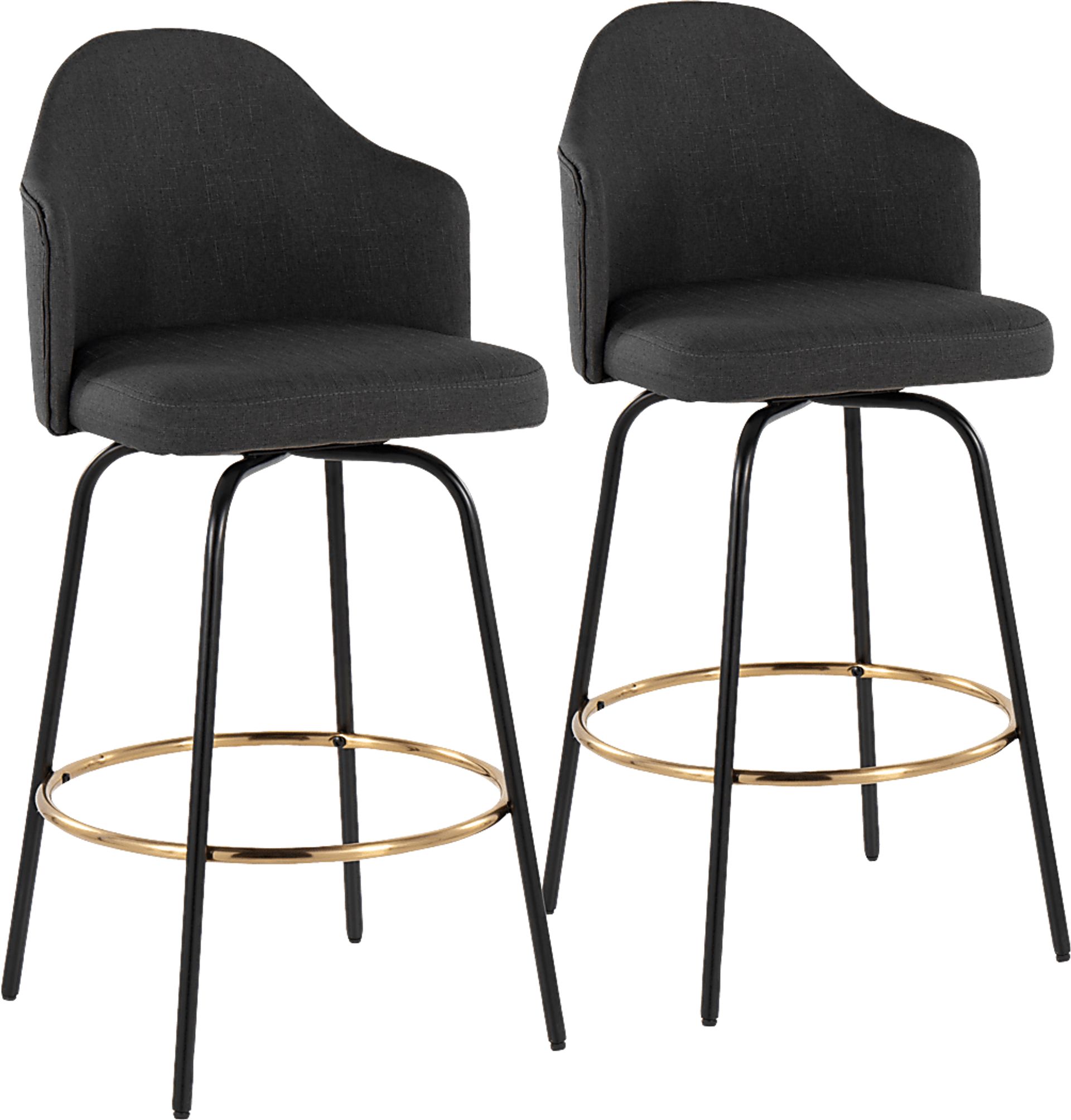 Winchelsea III Charcoal Barstool, Set of 2 - Image 1