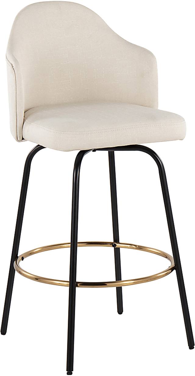 Winchelsea III Cream Barstool, Set of 2 - Thumbnail - Image 2