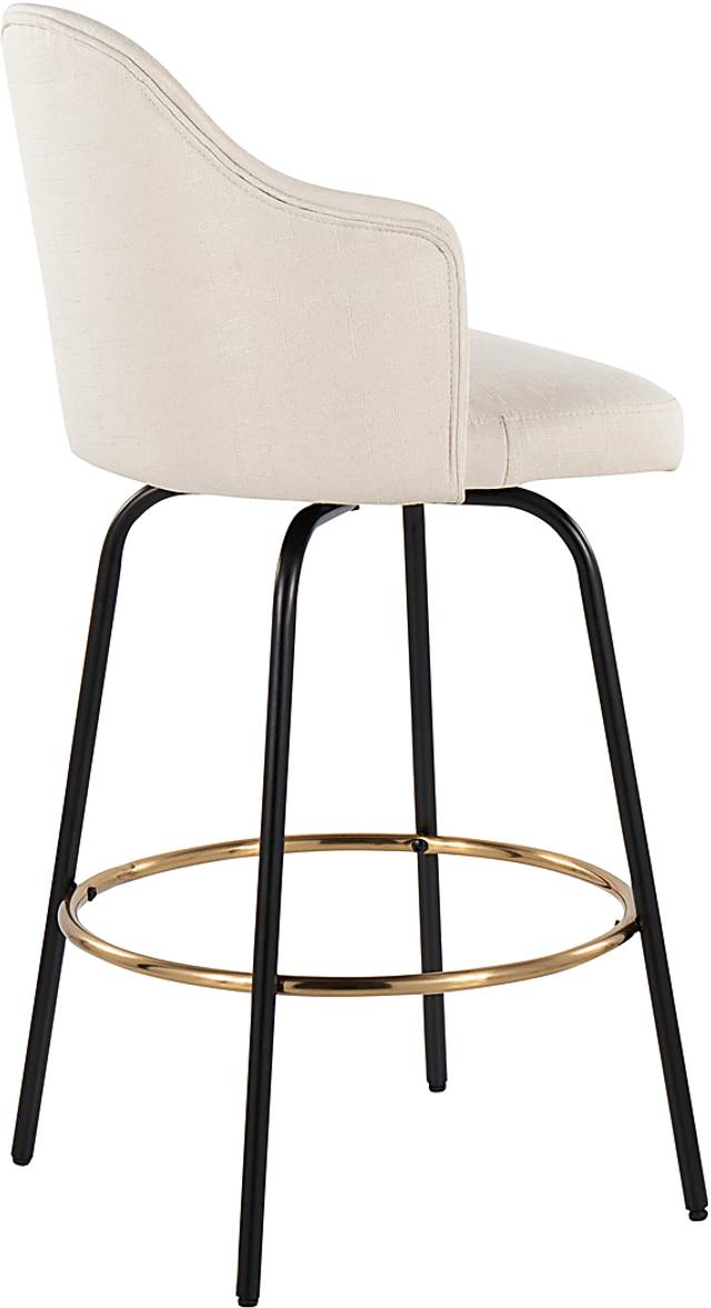 Winchelsea III Cream Barstool, Set of 2 - Thumbnail - Image 4