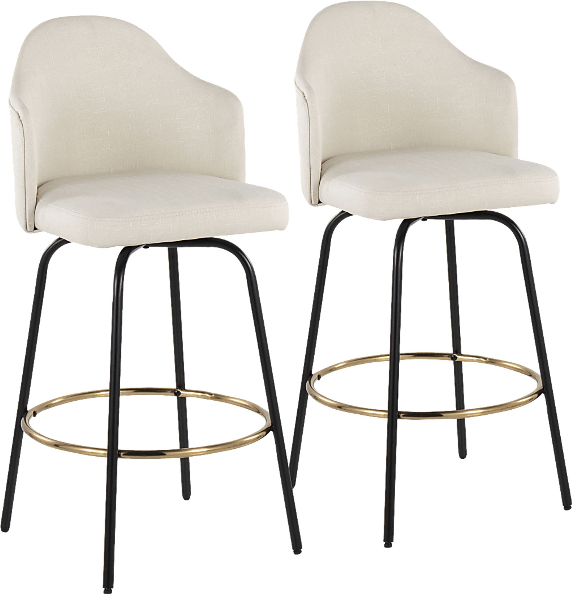 Winchelsea III Cream Barstool, Set of 2 - Image 1