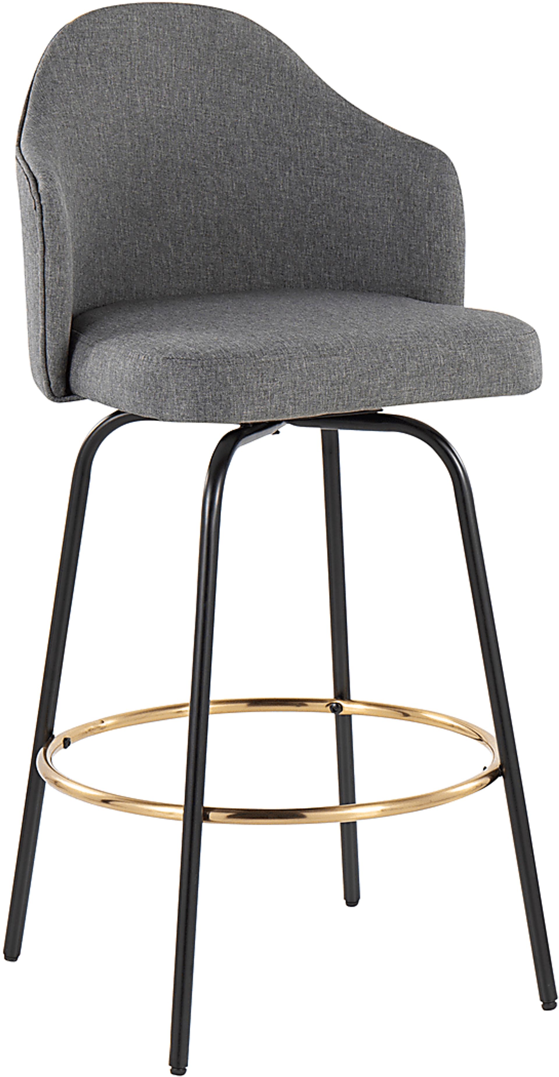 Winchelsea III Gray Barstool, Set of 2 - Image 2