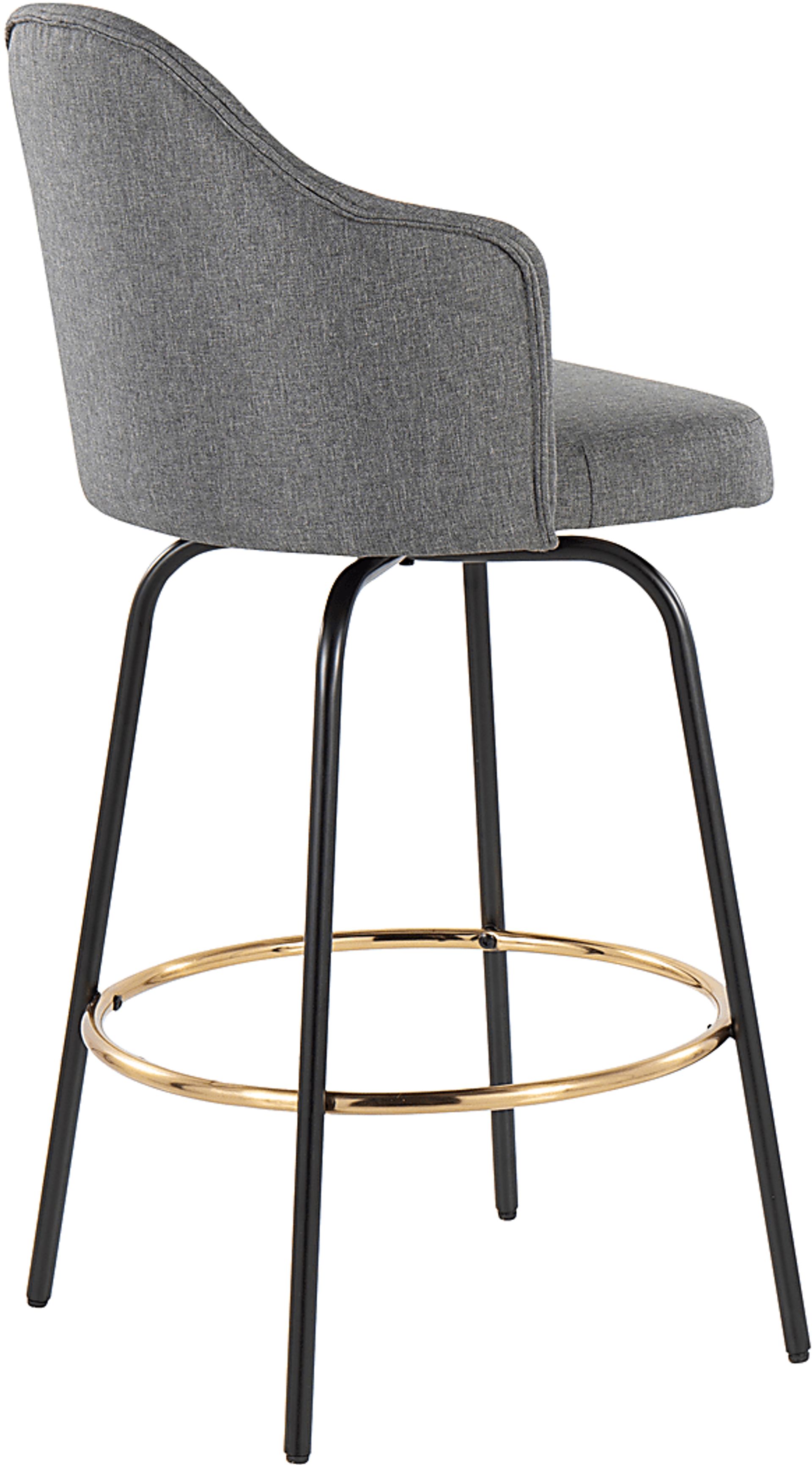 Winchelsea III Gray Barstool, Set of 2 - Image 4