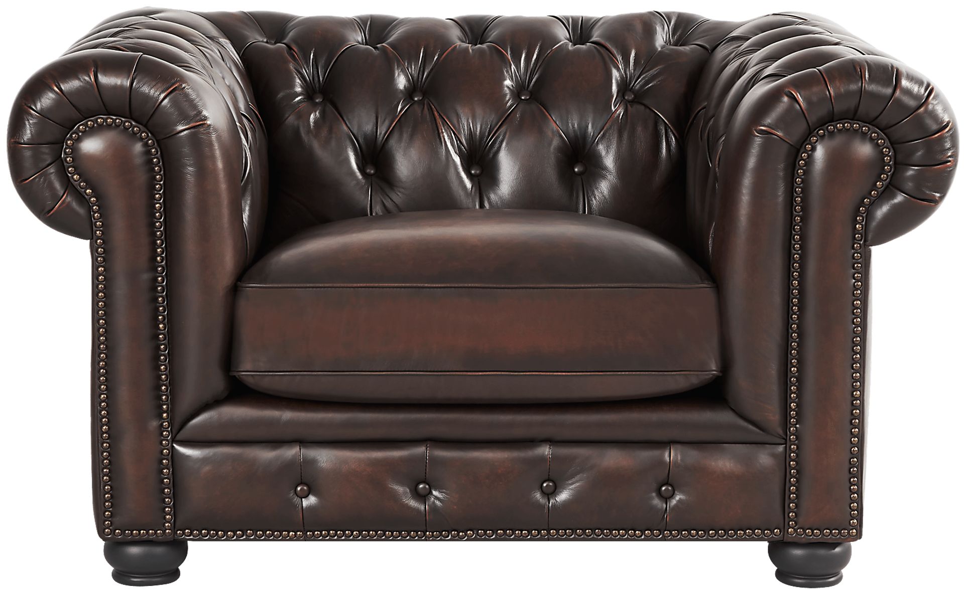 Winchester Way Brown Leather Chair - Image 2