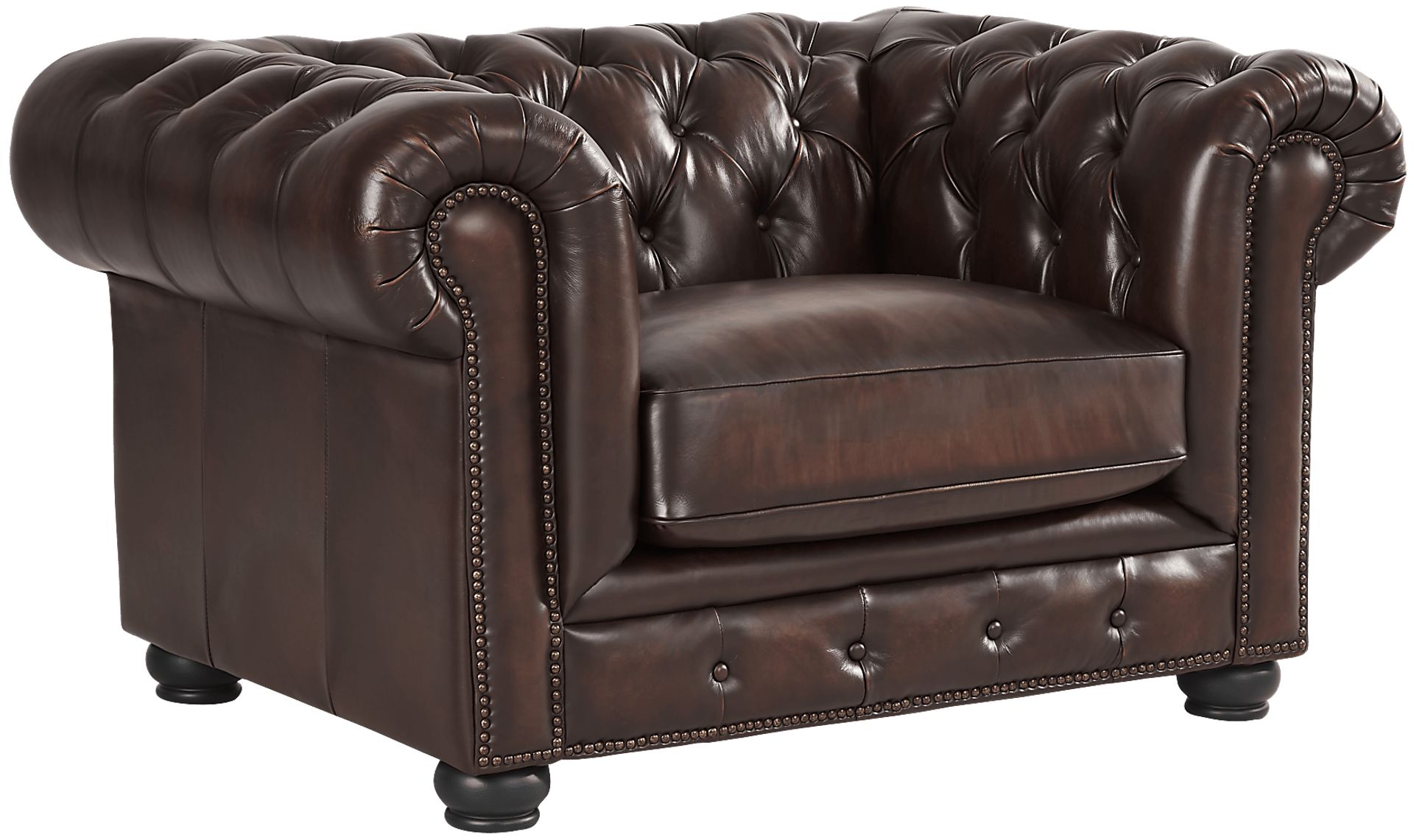 Winchester Way Brown Leather Chair - Image 1