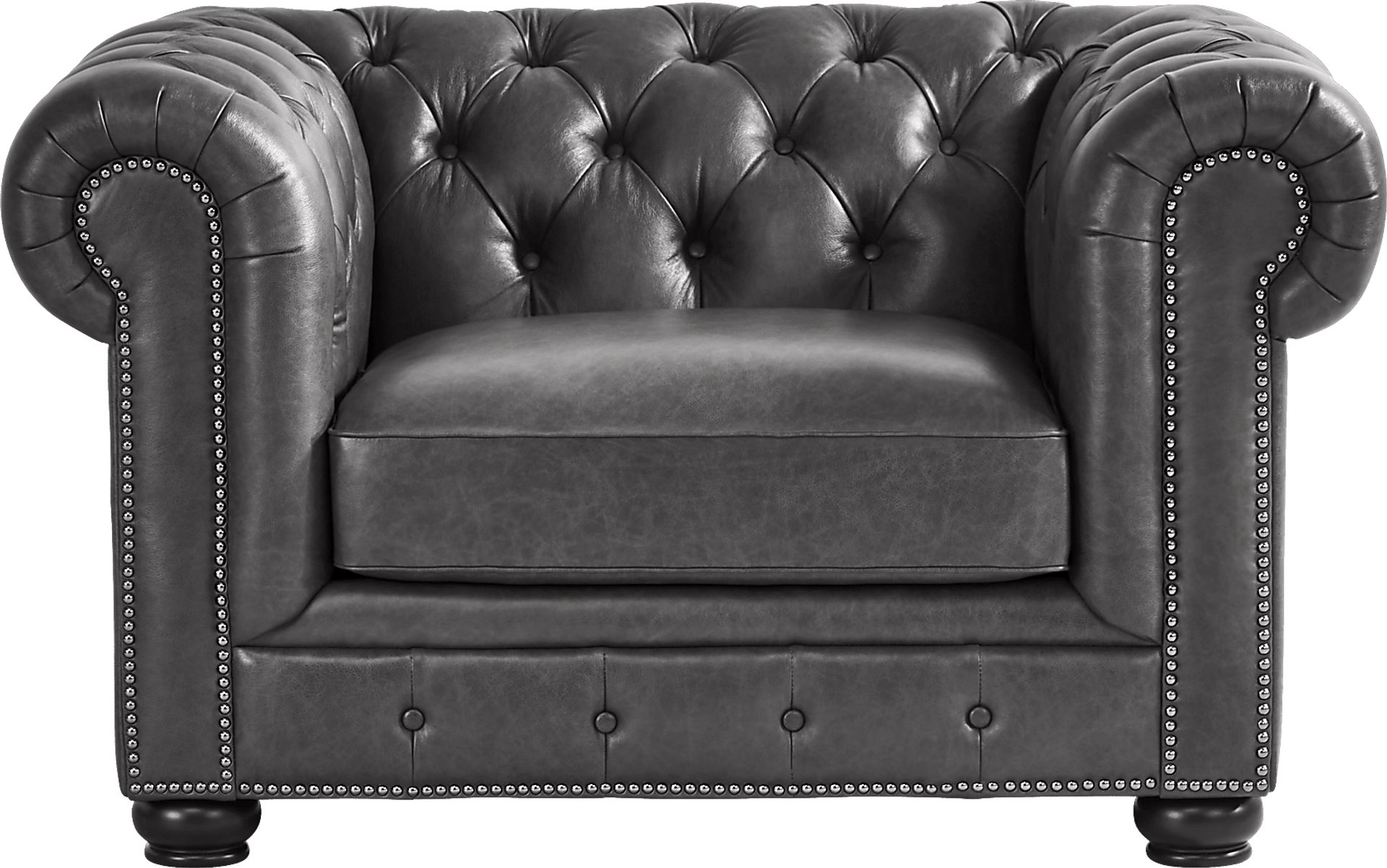 Winchester Way Gray Leather 2 Pc Living Room - Image 9