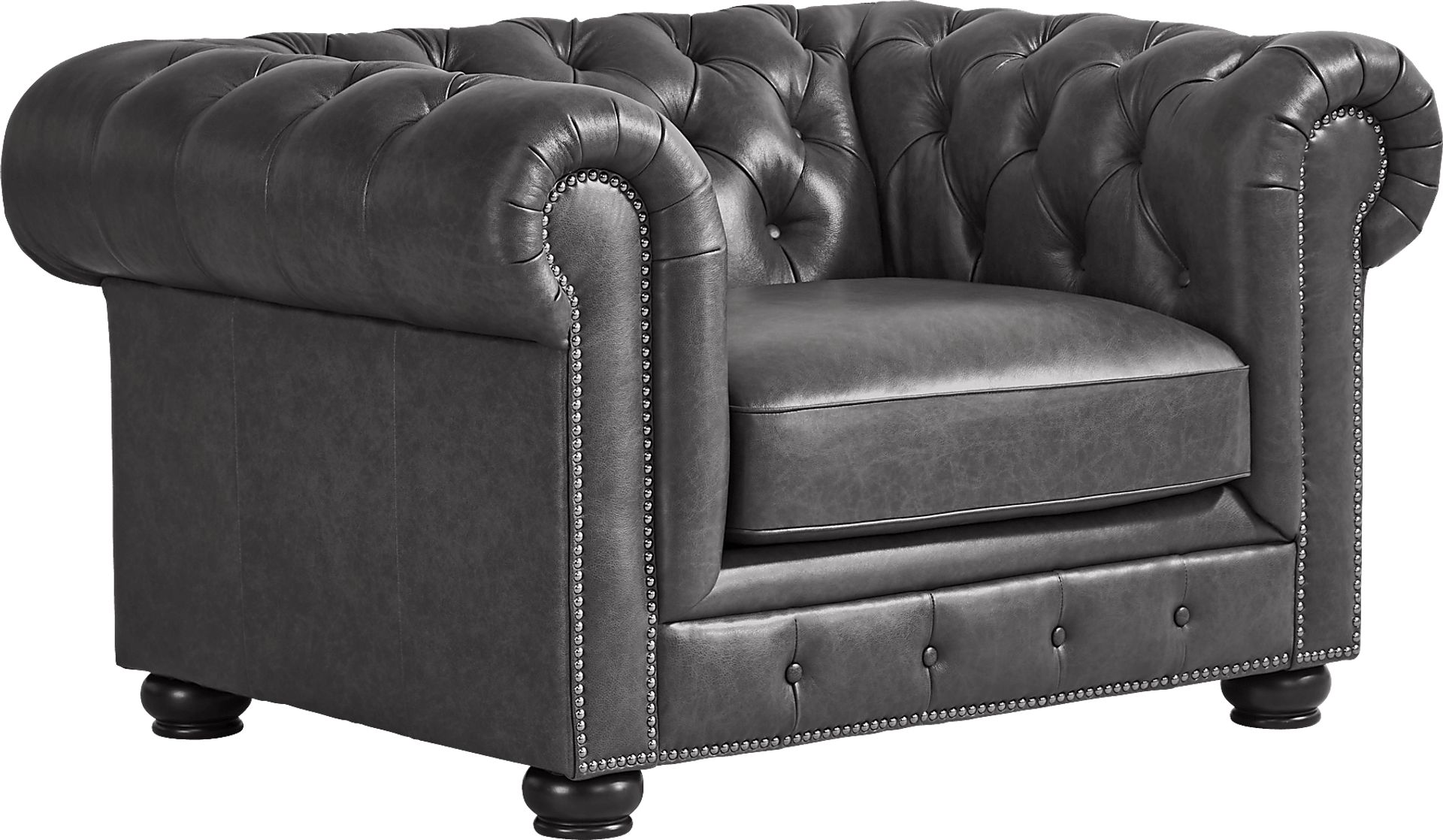 Winchester Way Gray Leather 2 Pc Living Room - Image 8