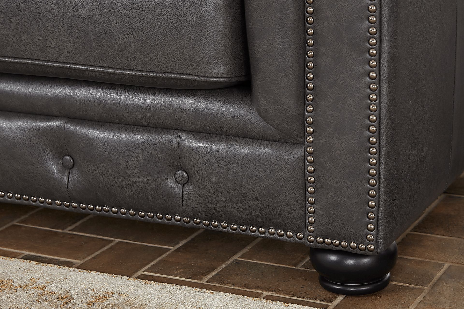 Winchester Way Gray Leather 2 Pc Living Room - Image 7