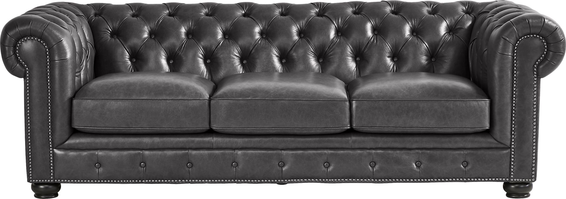 Winchester Way Gray Leather 2 Pc Living Room - Image 2