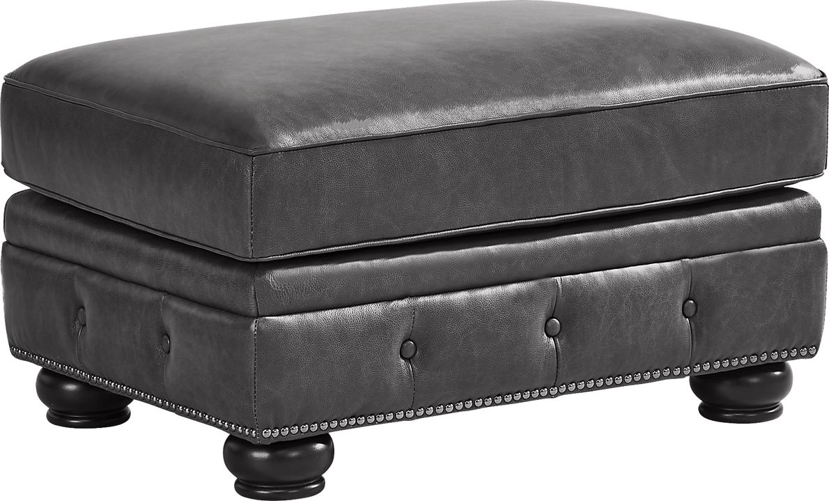 Winchester Way Leather Ottoman