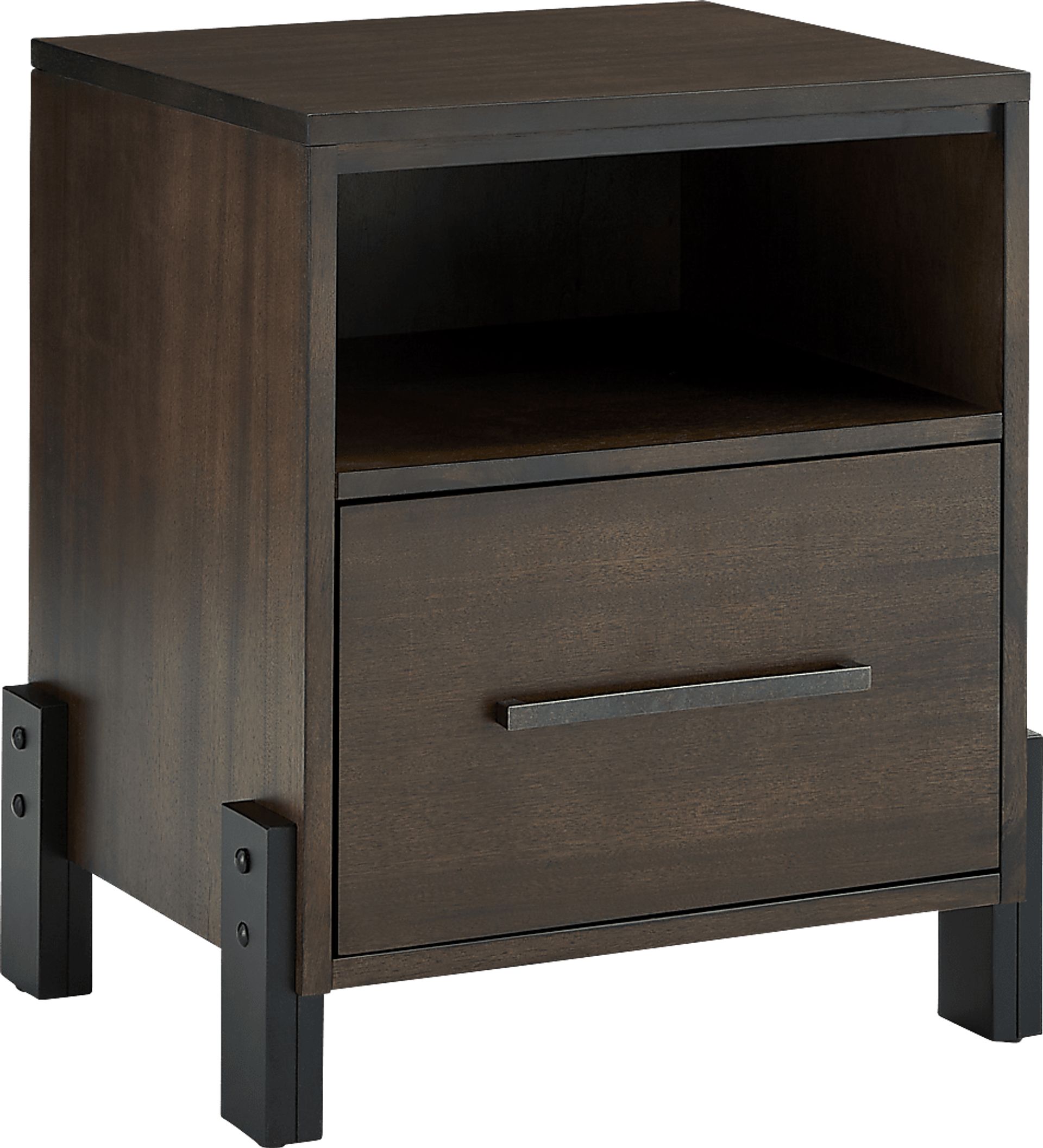 Windleaf Dark Brown Nightstand - Image 1