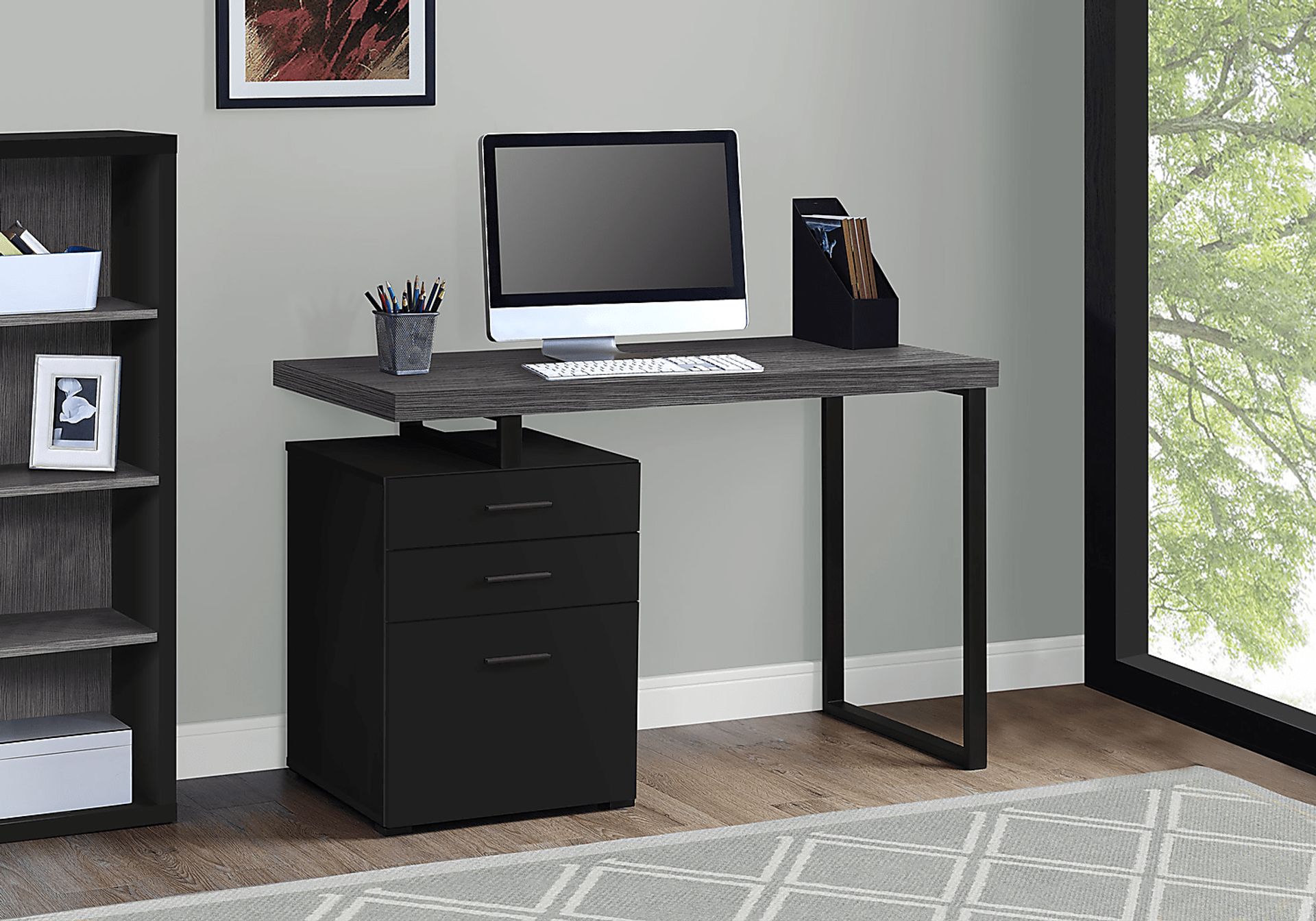 Windmier Black Desk - Image 2