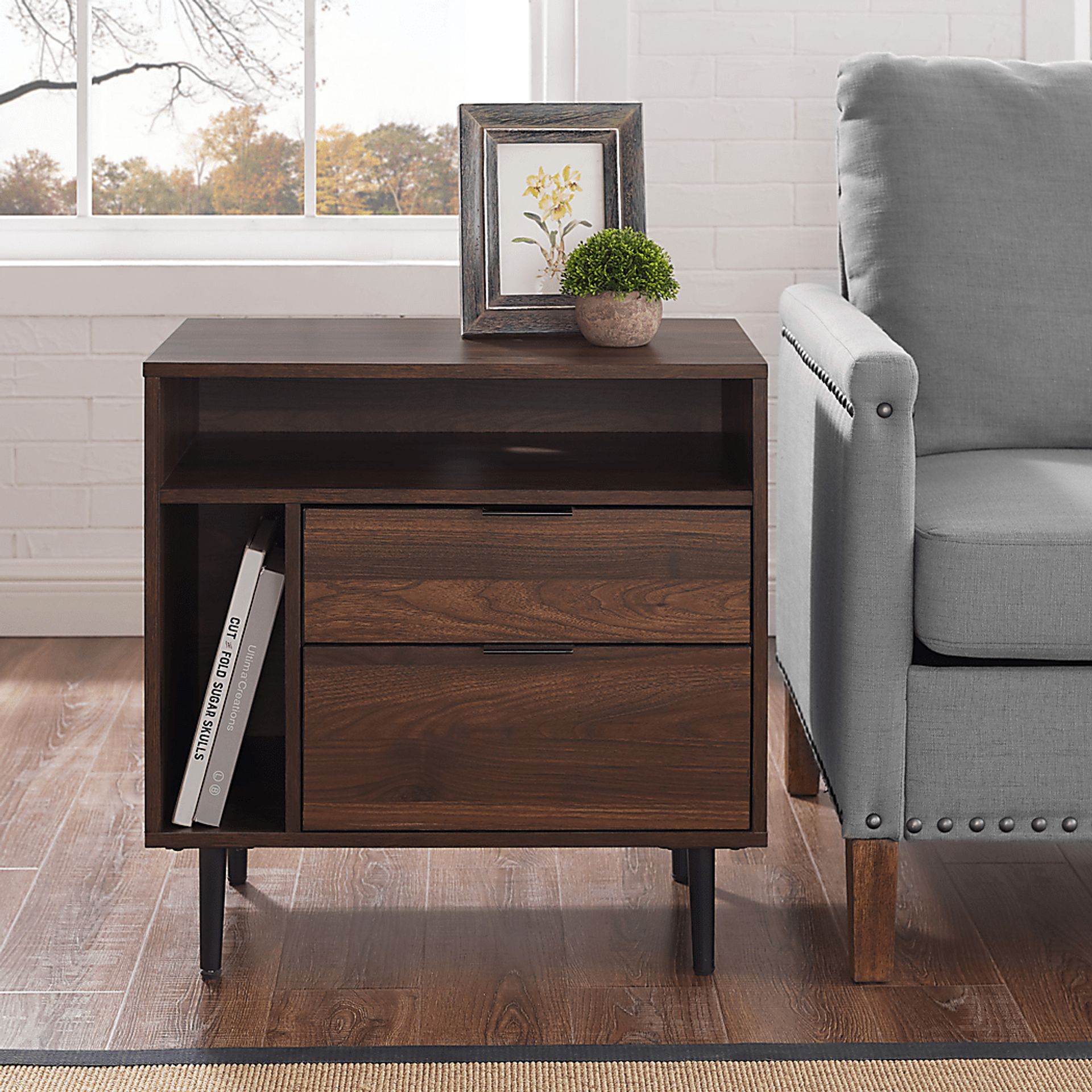 Windmore Walnut End Table - Image 2