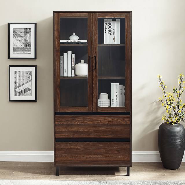 Windomere Walnut China Cabinet - Thumbnail - Image 2