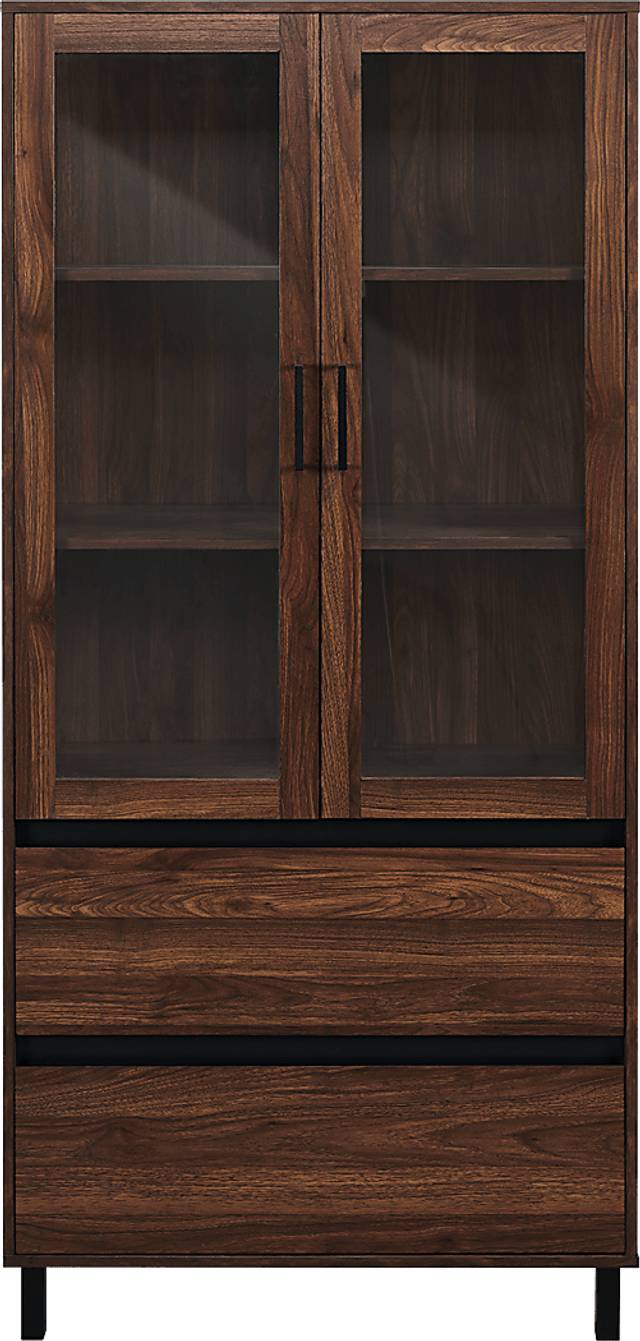 Windomere Walnut China Cabinet - Thumbnail - Image 4
